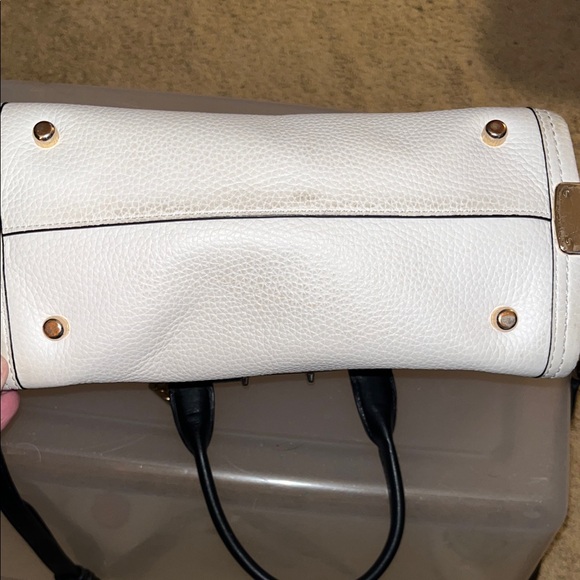 Coach Black and White Leather Satchel - Picture 5 of 5